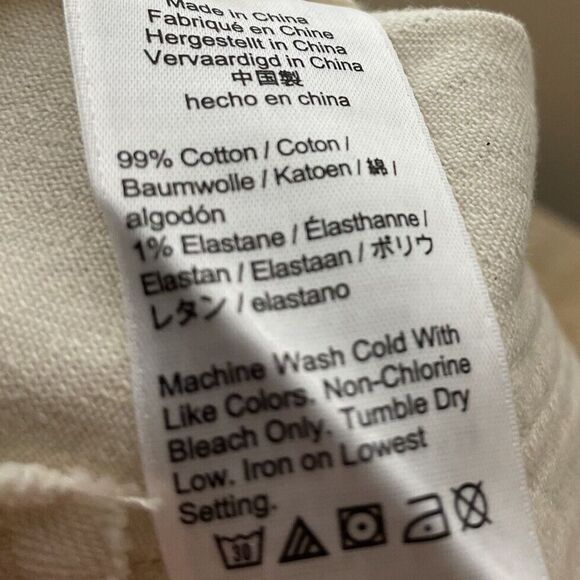 J.CREW Mini Skirt Women 28 Ecru Textured Denim NEW Button Front Pockets CA479 - Picture 13 of 15